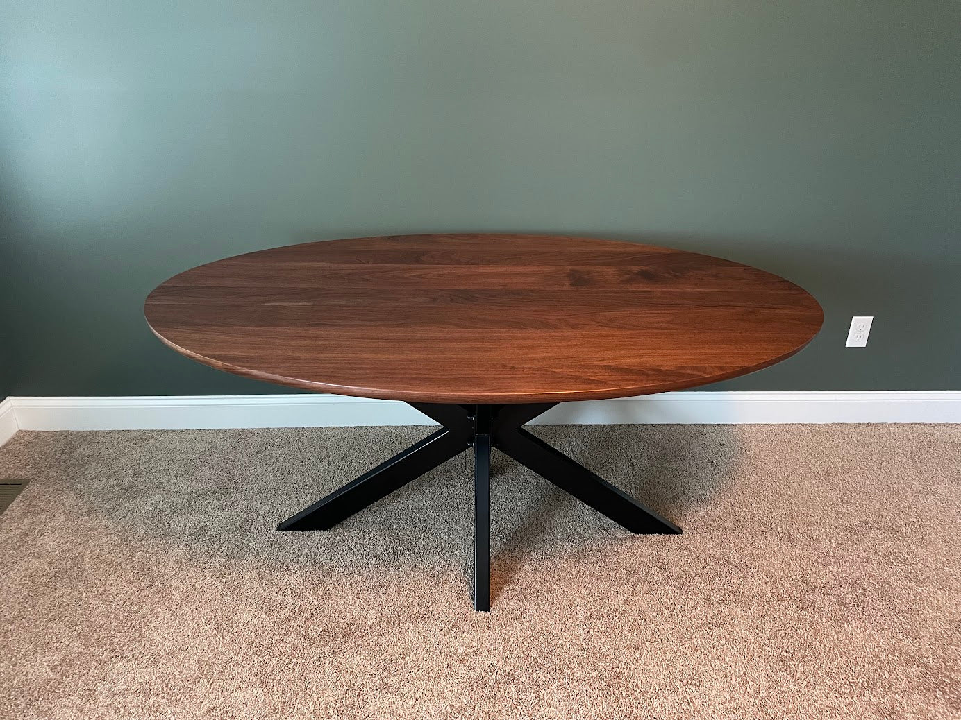 Metal Asterisk Base Dining Table