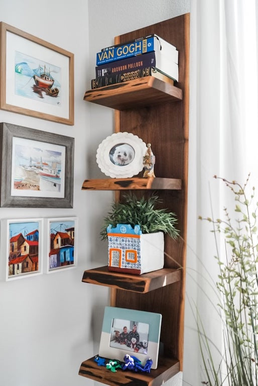 Santos Live Edge Shelf